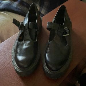 berksha black chunky platforms